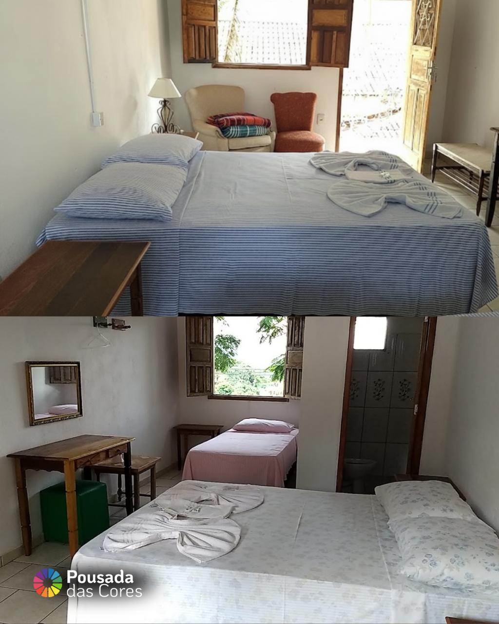 Quarto Quadruplo Pousada das Cores
